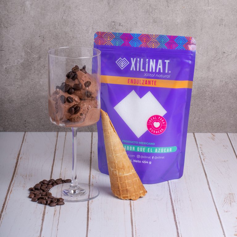 helado de chocolate elaborado con el endulzante xilinat